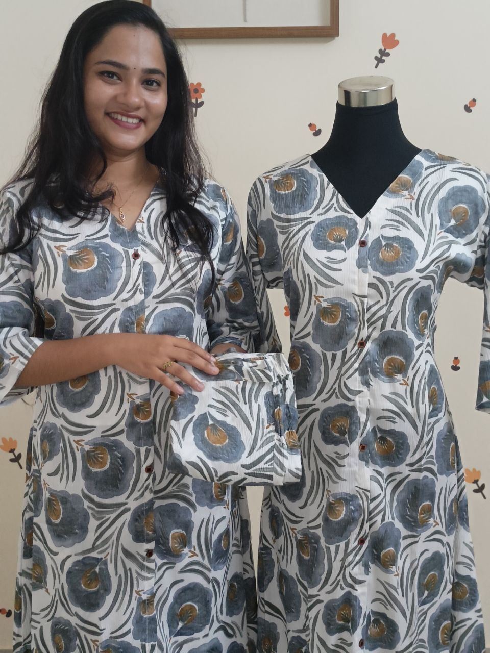 SC2573 - Budget friendly Popcorn co-ord sets Blueish grey shade