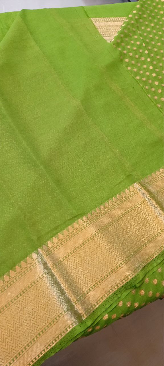 STSC01 - Banarasi Georgette Parrot green shade