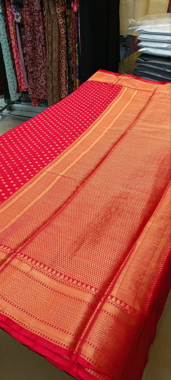 STSC02 - Banarasi Georgette Watermelon pink shade