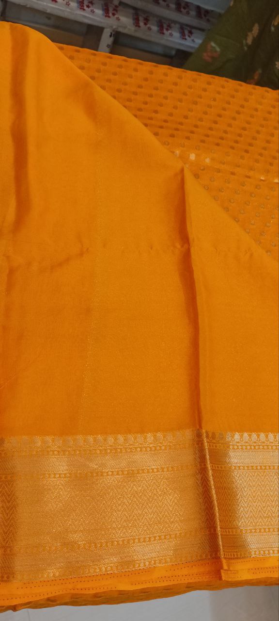 STSC04 - Banarasi Georgette Mango Yellow shade