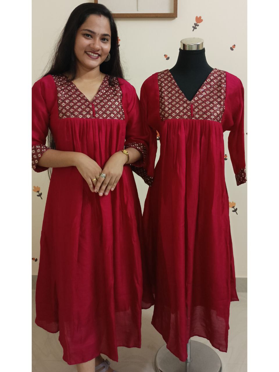 SC2816 - Beetroot Pink shade Premium Vichitra Silk Party wear