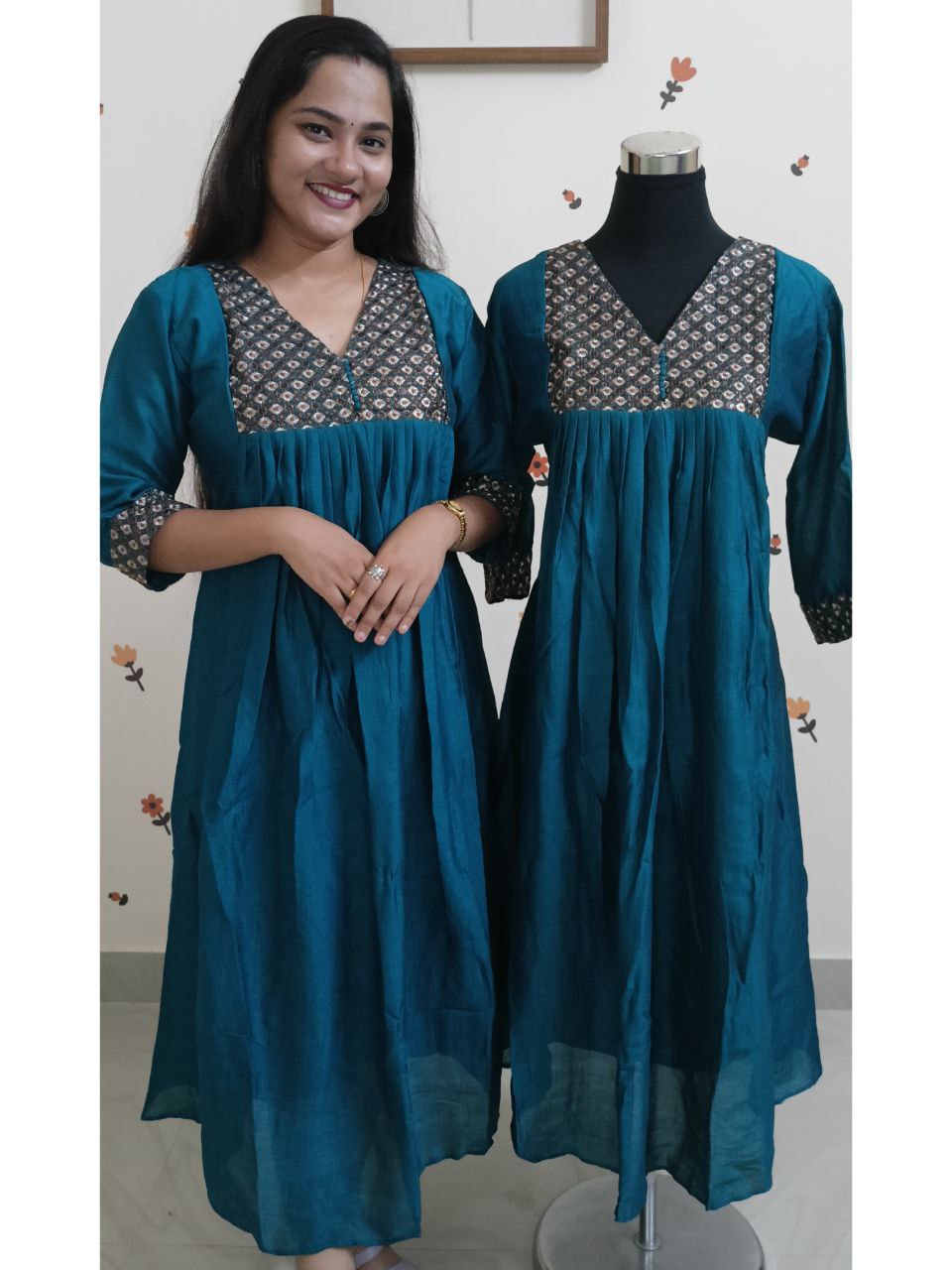 SC2821 - Turquoise Blue shade Premium Vichitra Silk Party wear
