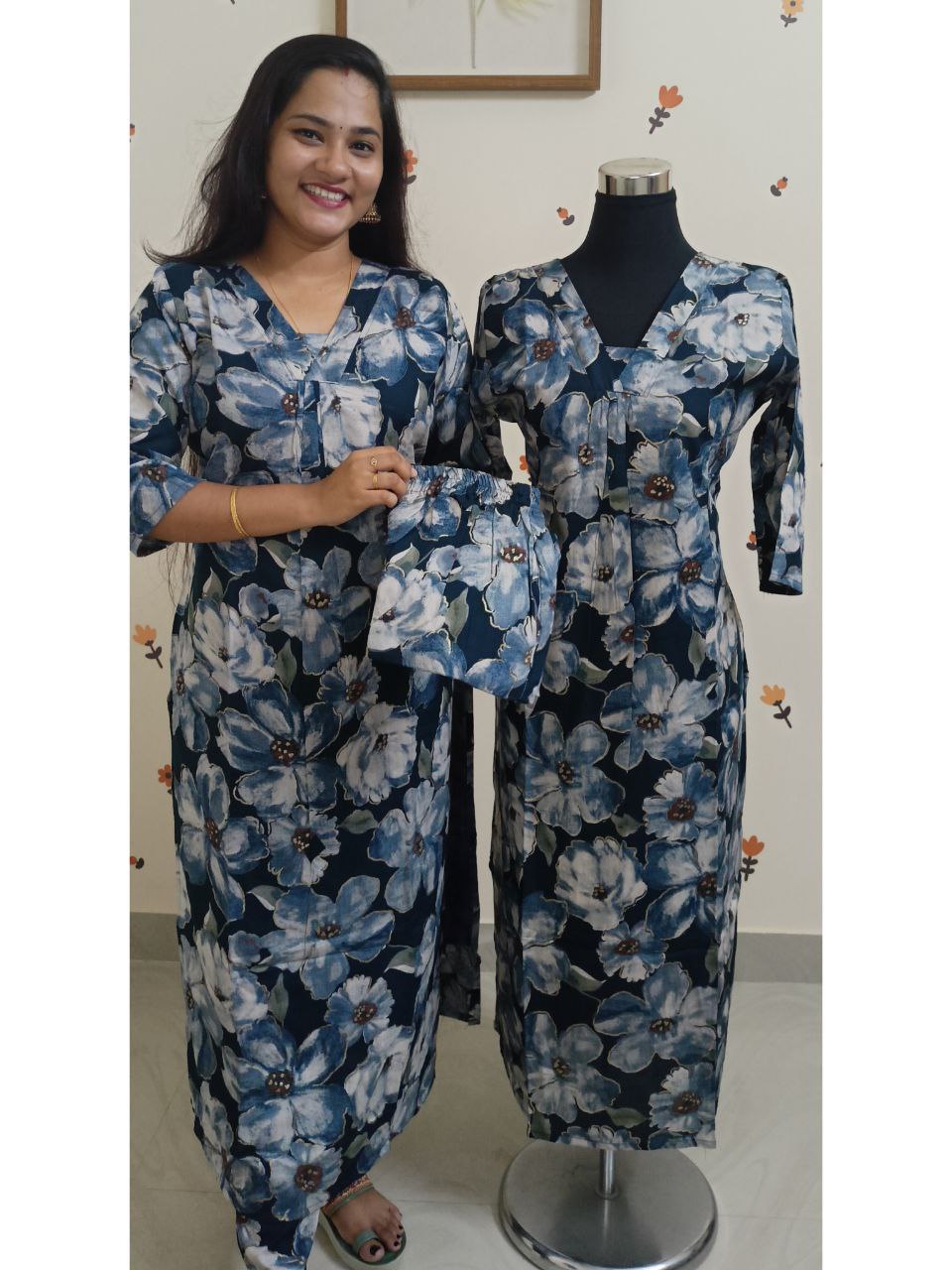 SC2931 - Super comfy Premium Rayon Co-ord sets, Blue colour