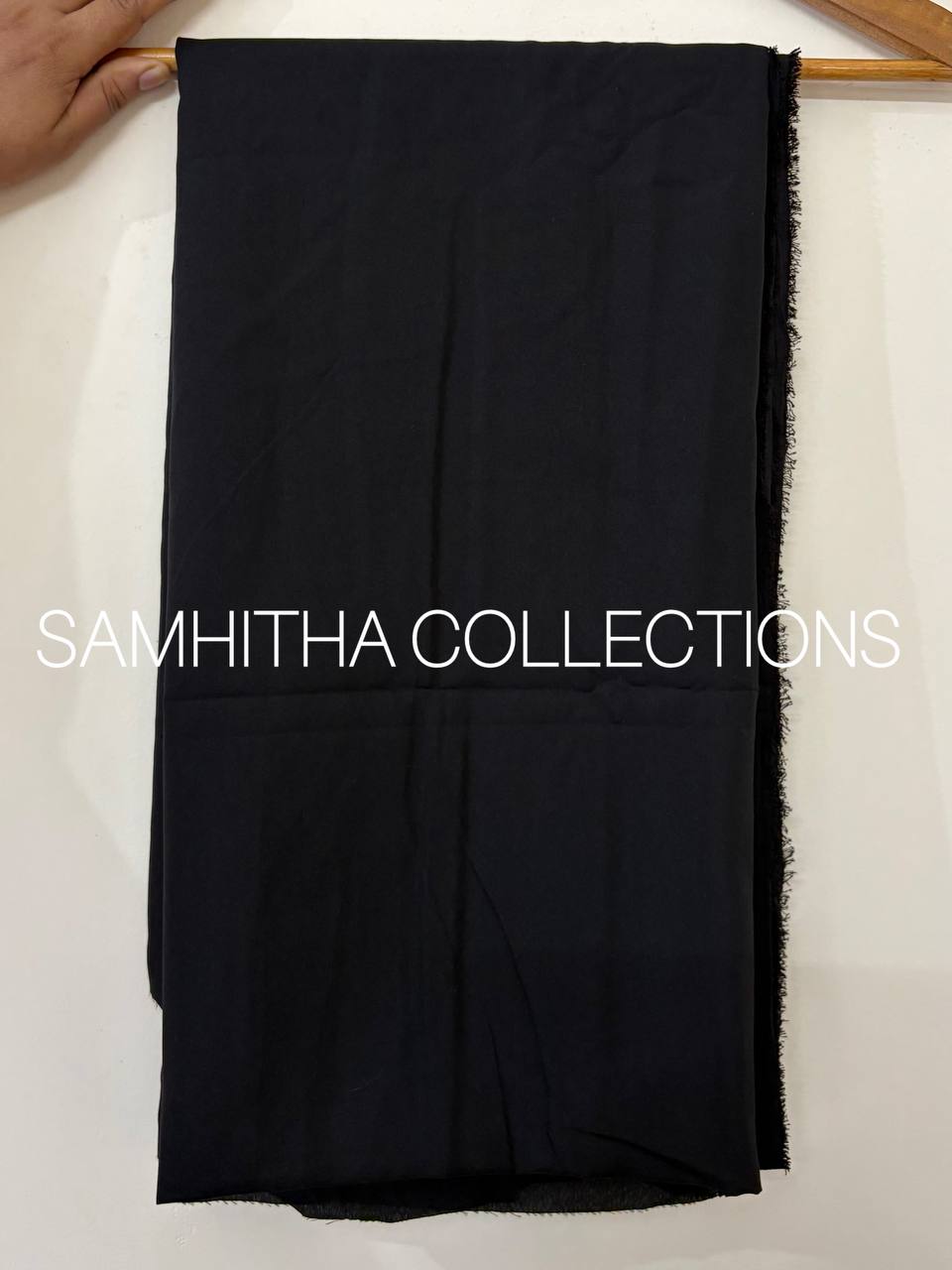 SC3144 - Chikankari inspired thread embroidered Premium Georgette Salwar materials, Black colour