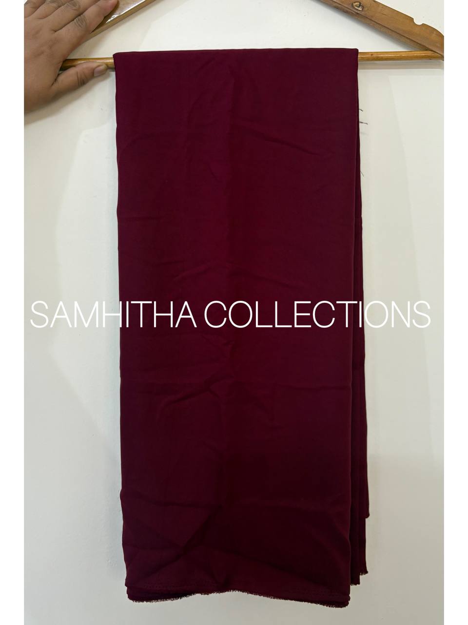 SC3149 - Chikankari inspired thread embroidered Premium Georgette Salwar materials, Burgundy Maroon colour