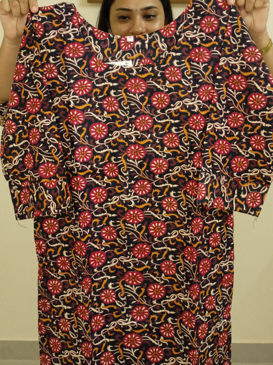 SC2224 - Kalamkari inspired printed cotton kurtis, L,XL and XXL sizes available