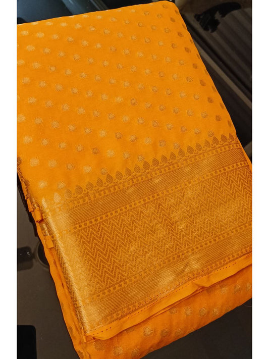 STSC04 - Banarasi Georgette Mango Yellow shade