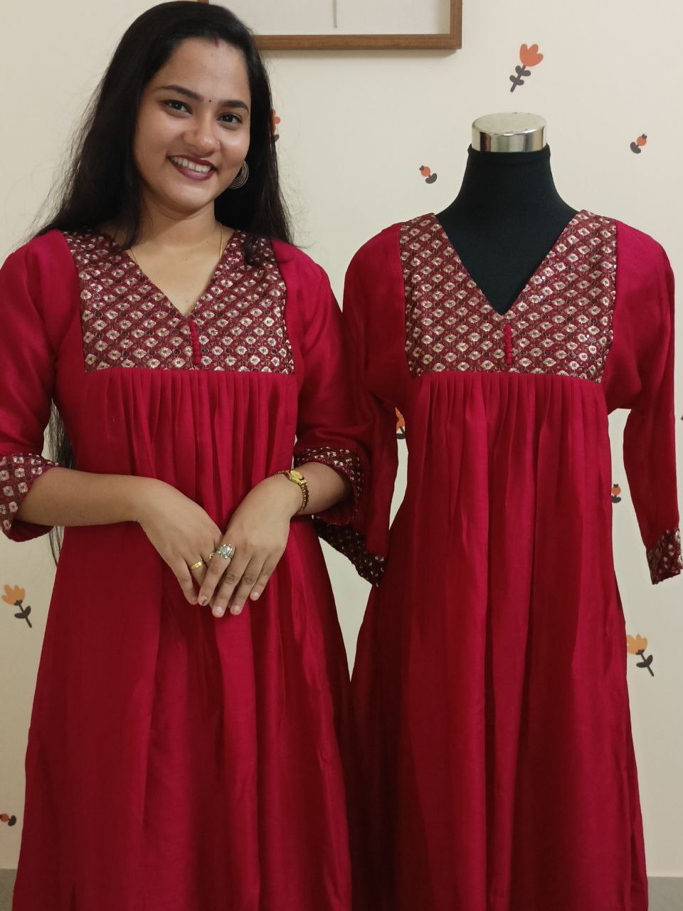 SC2816 - Beetroot Pink shade Premium Vichitra Silk Party wear