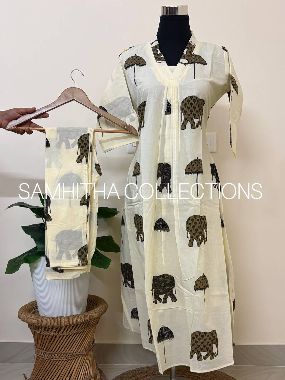 SC3038 - Traditional Printed co-ord sets, Black & Mustard colour, Prebooking open now, Dispatch within 5-10 working days
