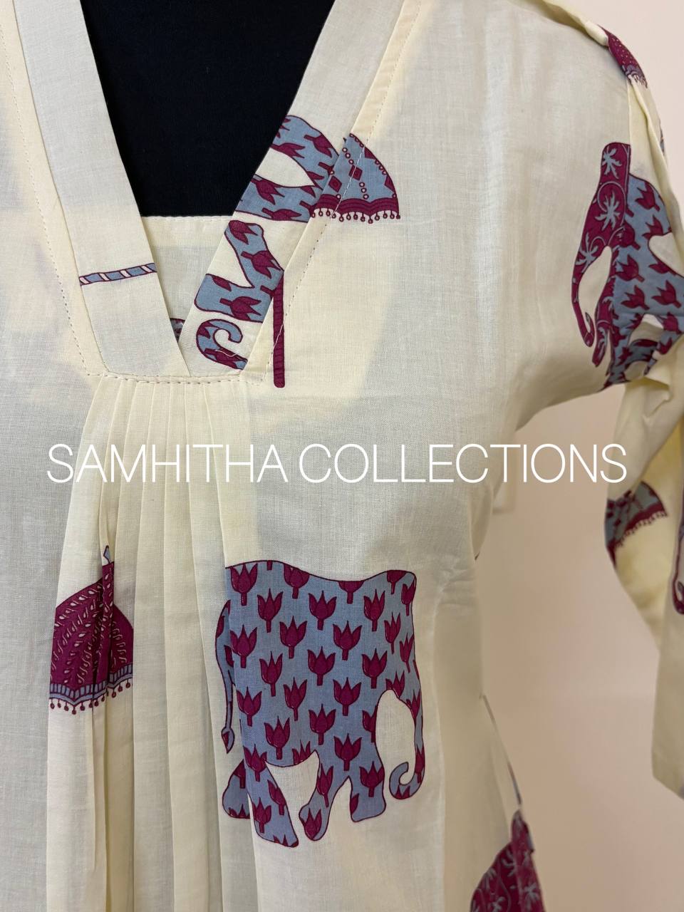 SC3042 - Traditional Printed co-ord sets, Purple & Pale blue colour, Prebooking open now, Dispatch within 5-10 working days