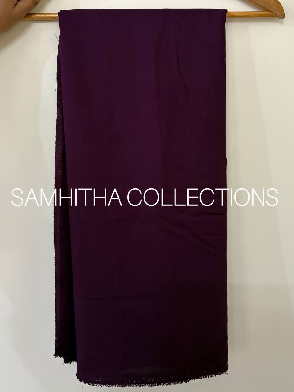 SC3145 - Chikankari inspired thread embroidered Premium Georgette Salwar materials, Grape wine colour