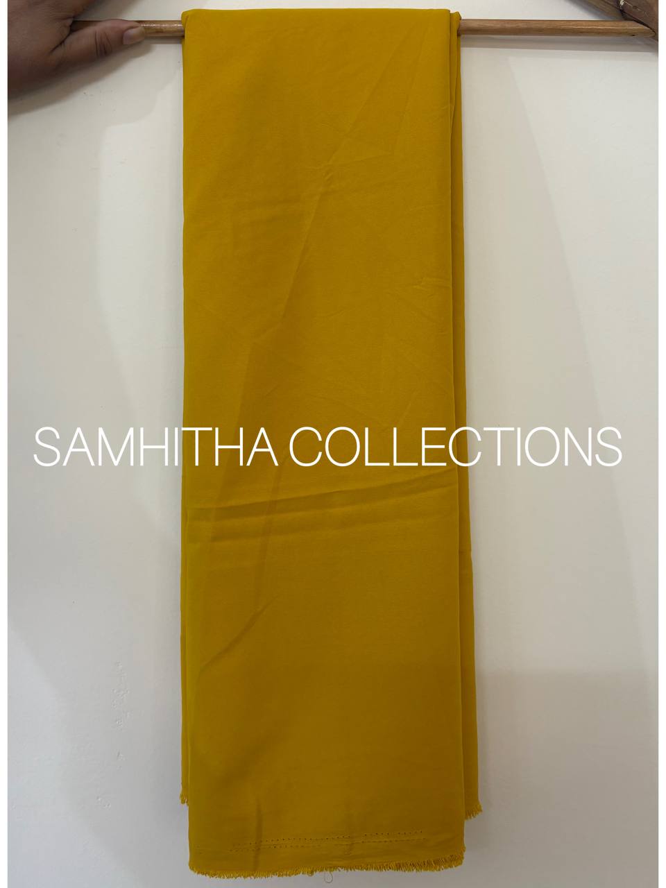 SC2651 - Chikankari inspired thread embroidered Premium Georgette Salwar materials, Bright Yellow shade