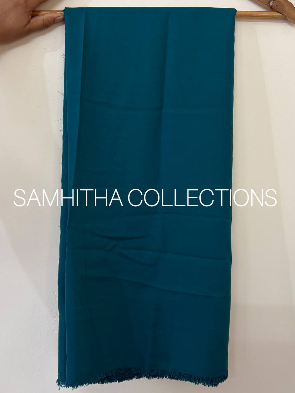 SC2698 - Chikankari inspired thread embroidered Premium Georgette Salwar materials, Teal blue shade