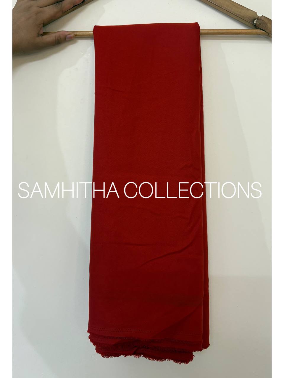SC3150 - Chikankari inspired thread embroidered Premium Georgette Salwar materials, Brick orange colour