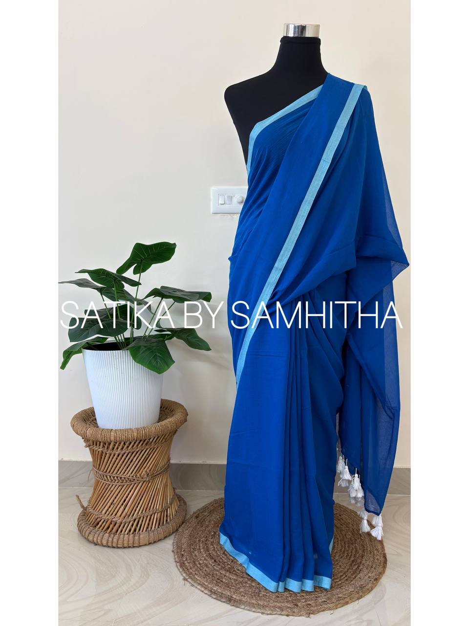 NEELAM01 - Pure Mulcotton 120 count saree, Readystock available now