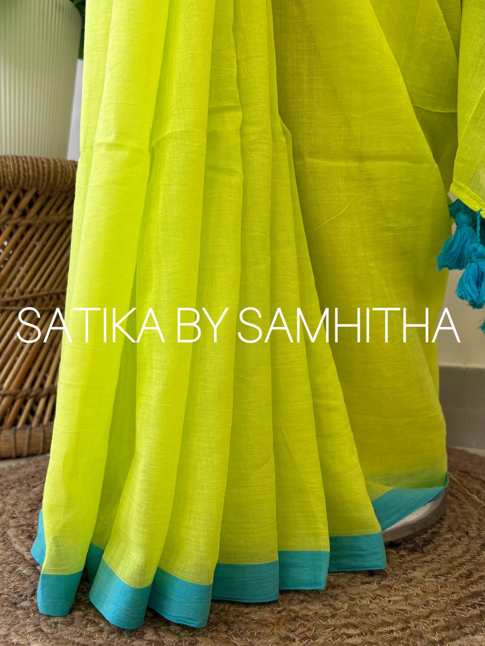 NEON01 - Pure Mulcotton 120 count saree, Readystock available now
