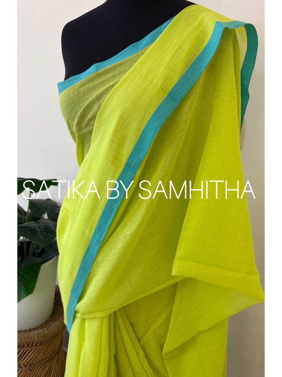 NEON01 - Pure Mulcotton 120 count saree, Readystock available now