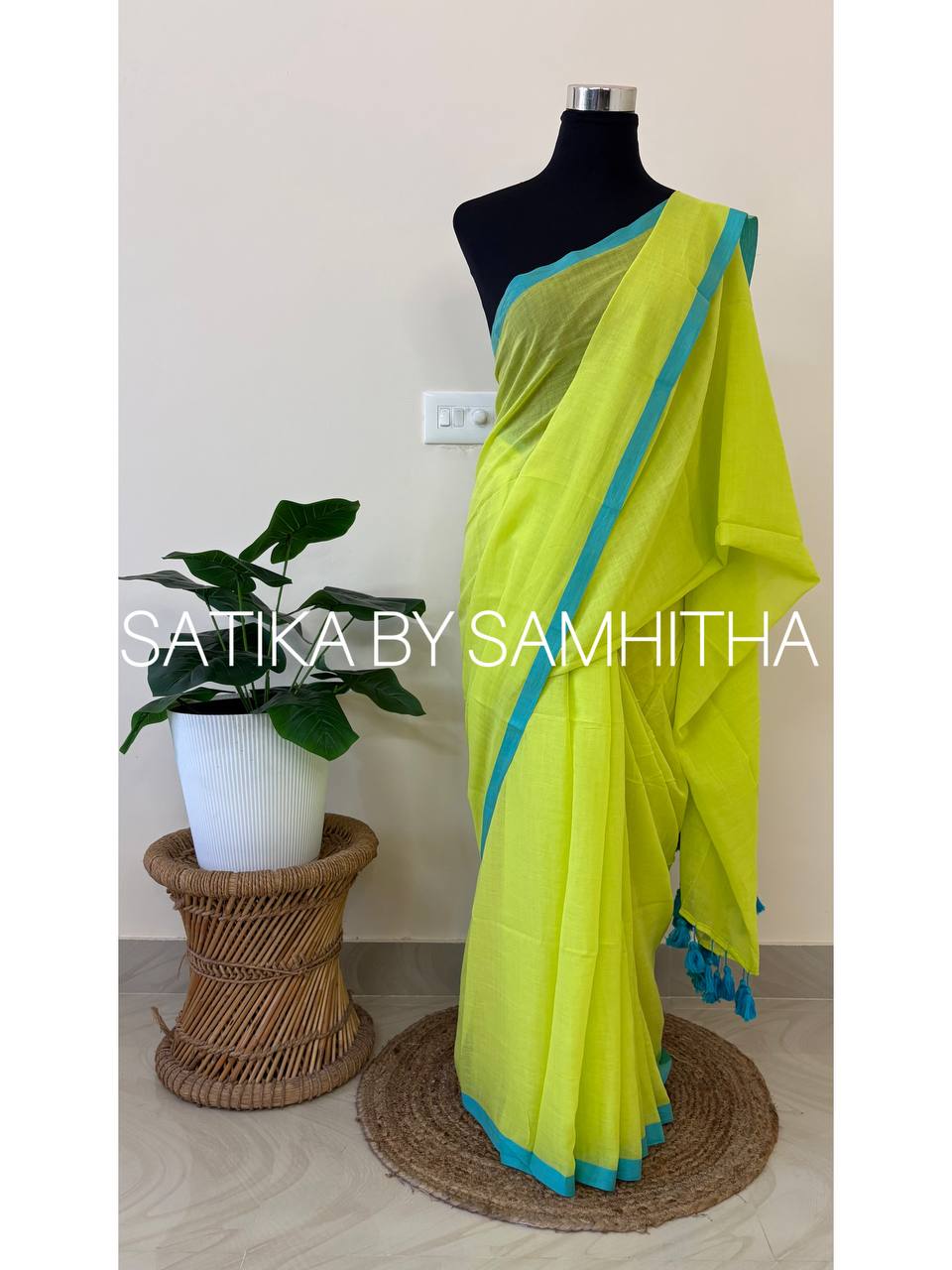 NEON01 - Pure Mulcotton 120 count saree, Readystock available now