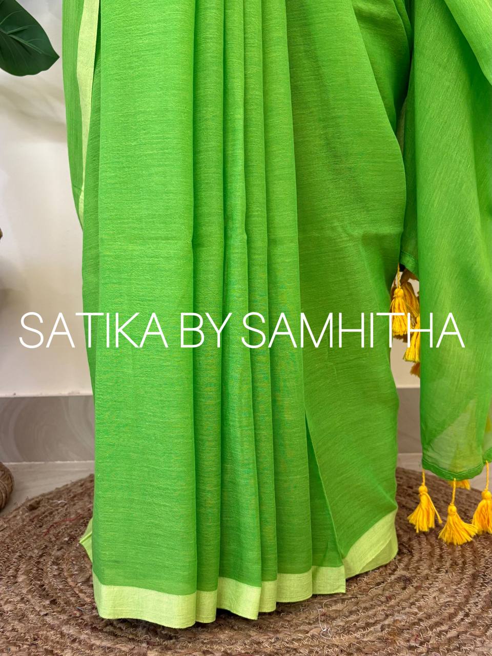 PACHA01 - Pure Mulcotton 120 count saree, Readystock available now
