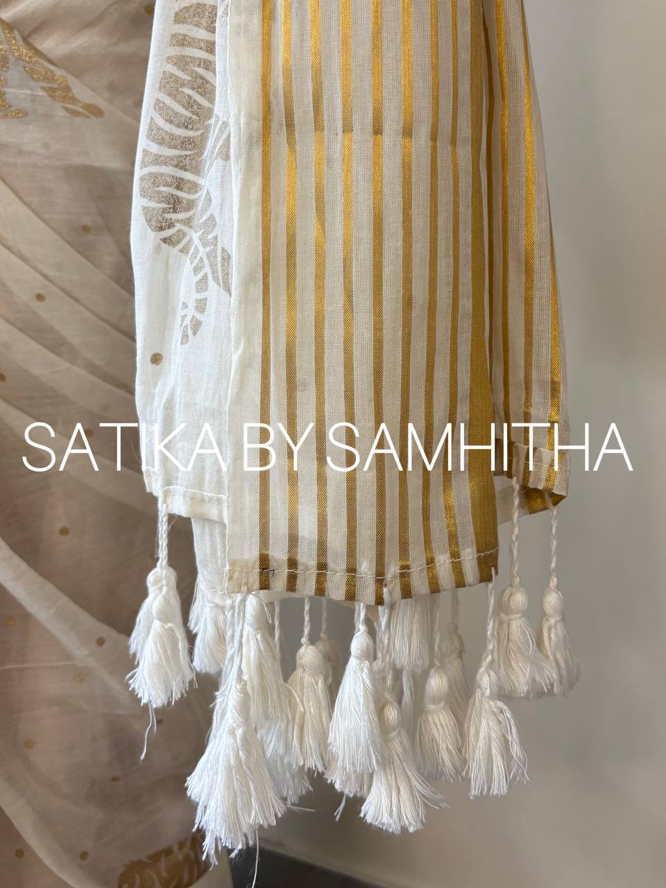 SCST24 - The Durga Gold Saree | Premium Pure 120 Count Mulcotton, Pre booking open now, dispatch within 10 working days